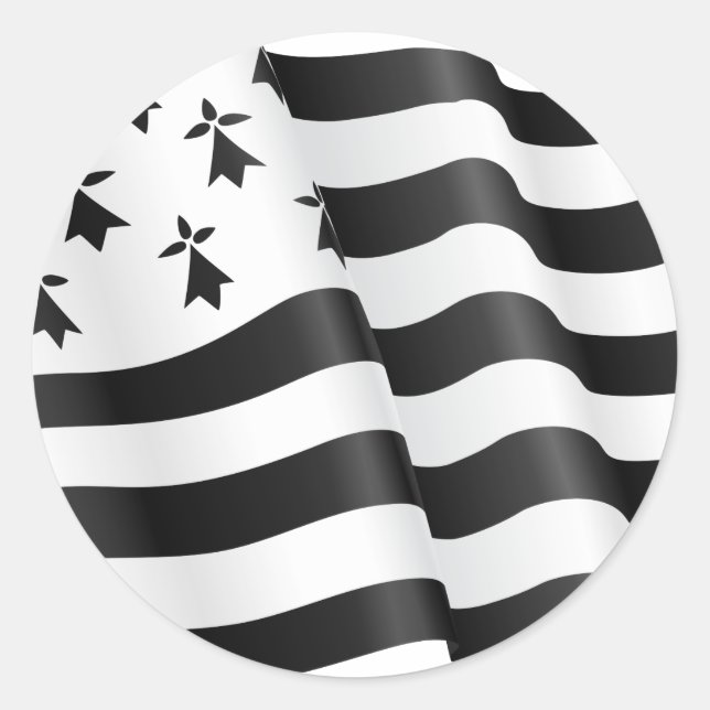 Drapeau breton (Breton flag) Classic Round Sticker (Front)