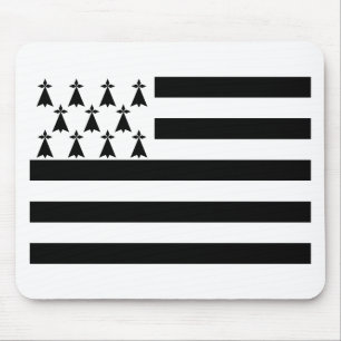 Drapeau de la Bretagne Breizh Gwenn ha Du Britanny Mouse Mat