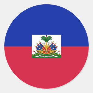 Drapeau d'Haïti - Flag of Haiti Classic Round Sticker