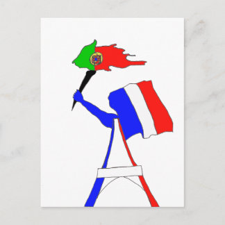 DRAPEAU FRANCE PORTUGAL.png Postcard
