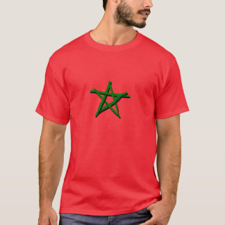 Drapeau marocaine avec DES brosses T-Shirt