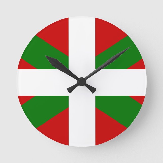 Drapeau pays Basque euskadi Round Clock (Front)