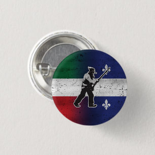 Drapeau Québec et Patriote Henri Julien érodé 3 Cm Round Badge