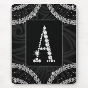Draped In Diamonds - Initial A Mouse Mat