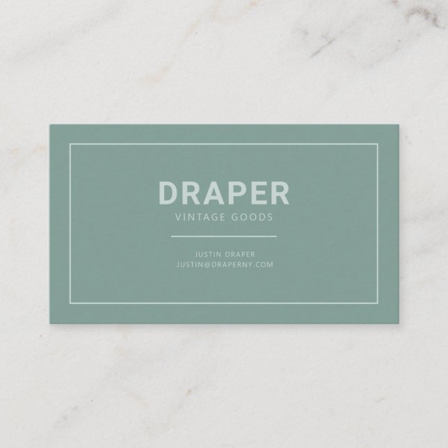 Draper Business Card (Sage Green) (Front)