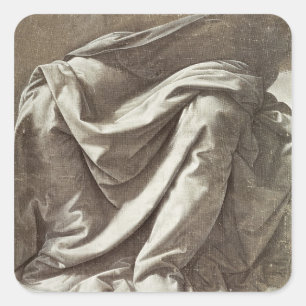 Drapery study for a Seated Figure, c.1475-80 Square Sticker
