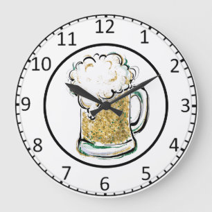 Draught   Beer Large Clock
