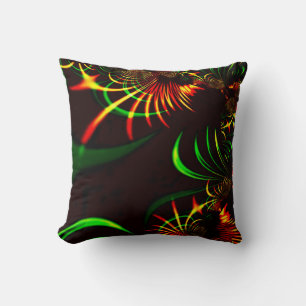Draught; Green leaves and yellow fire-coloured cur Cushion