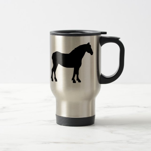 Draught   Horse (black) Travel Mug (Right)