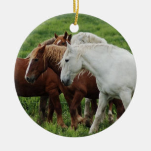Draught   Horse Ceramic Tree Decoration