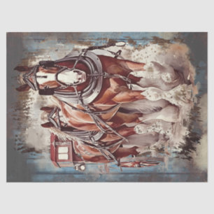 Draught Horse Decoupage Tissue Paper