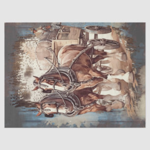 Draught Horse Decoupage Tissue Paper