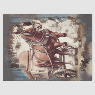 Draught Horse Decoupage Tissue Paper