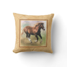 Draught horse foal cushion