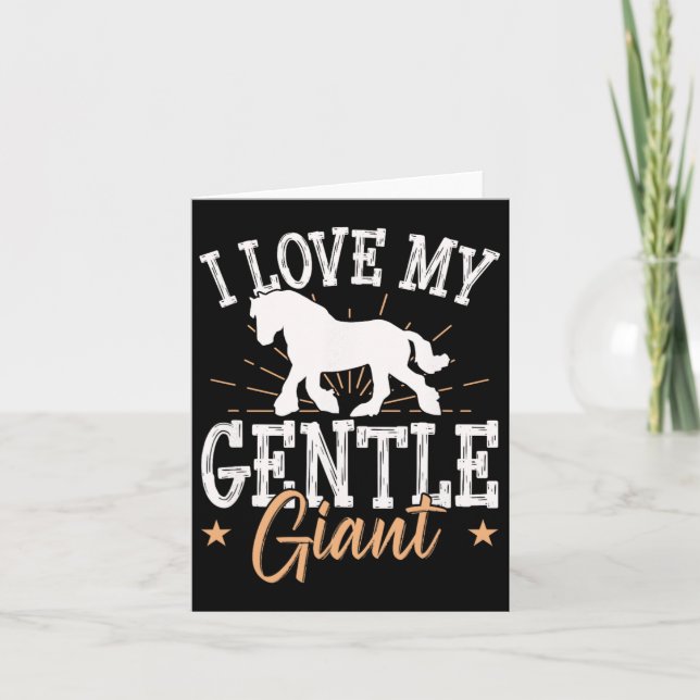 Draught Horse Meme Design For A Clydesdale Rider  Card (Front)