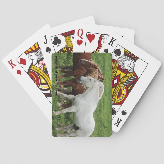 Draught horse playing cards (Back)