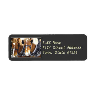 Draught Horse Return Address Label
