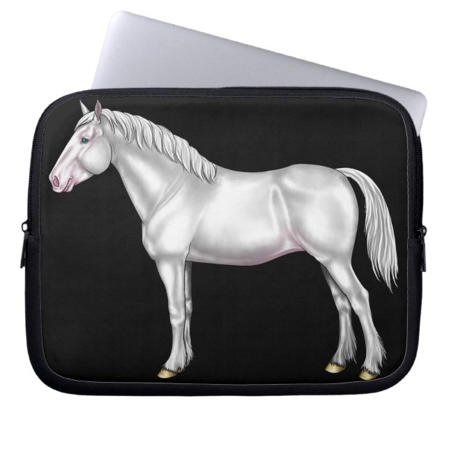 Draught Horse - White Laptop Sleeve (Front)
