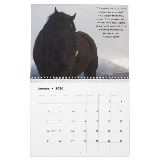 Draught   Horses Calendar (Motivational) #6 (Jan 2026)