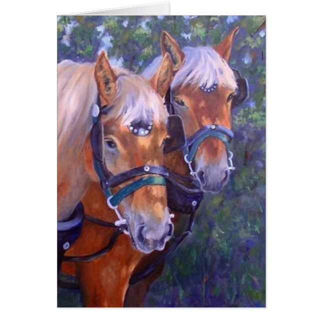 Draught Horses Fine Art All Occasion Greeting Card (Front)