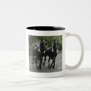 Draught   Horses In Step Two-Tone Coffee Mug