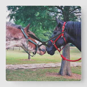 Draught   Horses Wall Clock