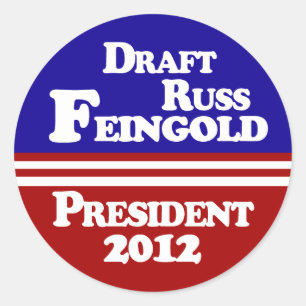 Draught Russ Feingold Lapel Sticker