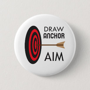 DRAW ANCHOR AIM 6 CM ROUND BADGE