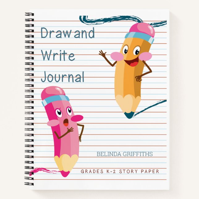 Draw and Write Practice Personalised Notebook (Front)