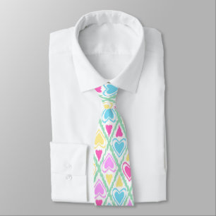 Draw heart, heart, love, Valentine's day Tie