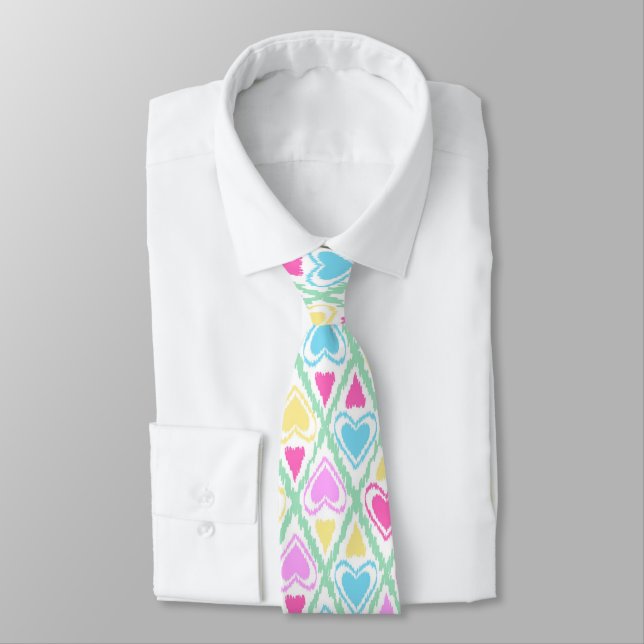Draw heart, heart, love, Valentine's day Tie (Tied)