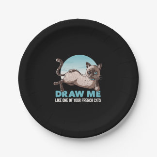 Draw Me Like One Of Your French Girls Cat Funny Paper Plate