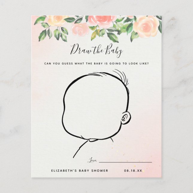 Draw the Baby | Baby Shower Game (Front)
