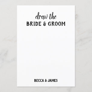 Draw the Happy Couple Kid's Wedding Colouring Kit Invitation