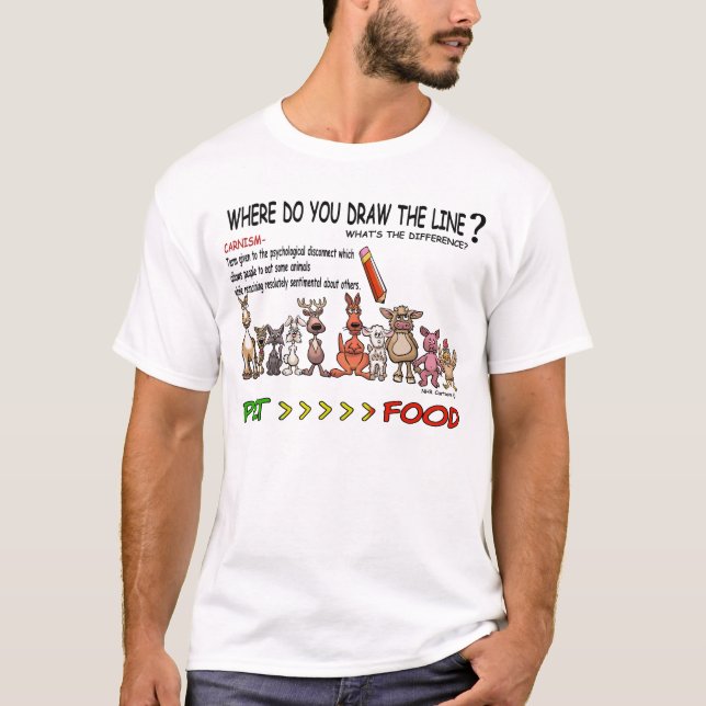 DRAW THE LINE  CARNISM T-Shirt (Front)