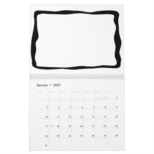 Draw Your Own Calendar (Jan 2027)