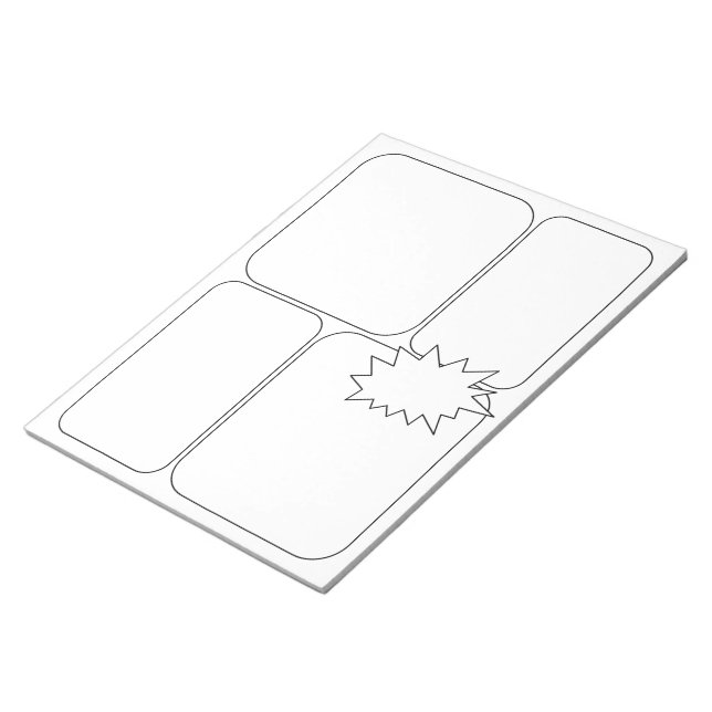 Draw Your Own Comics & Story - Blank Templates Notepad (Angled)