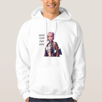 "draw your own path " motivational hoodie