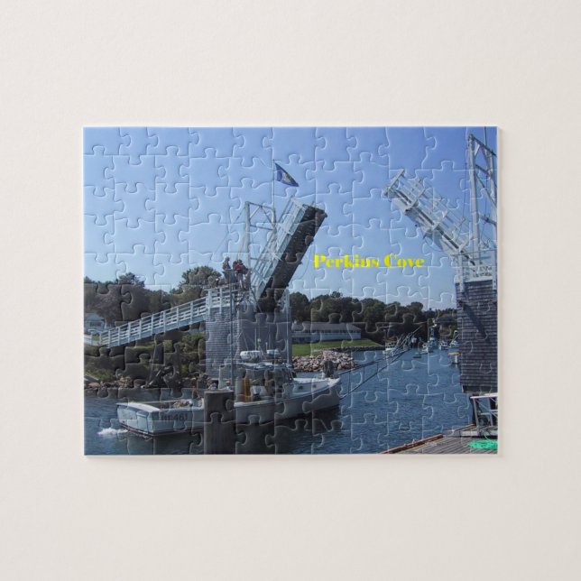 Drawbridge Up At Perkins Cove Jigsaw Puzzle (Horizontal)