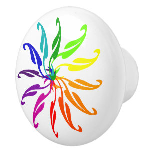 Drawer Pull - Colour Wheel Leaves