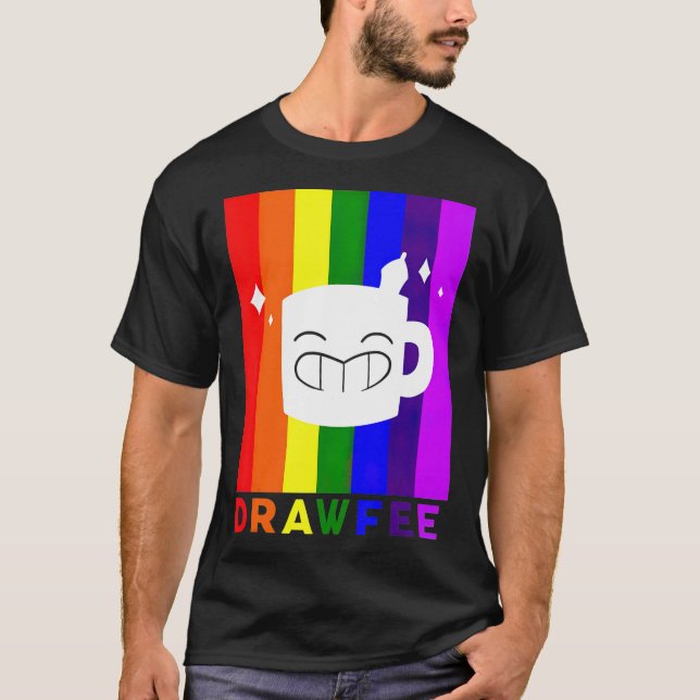 Drawfee Supports Pride Essential TS T T-Shirt (Front)