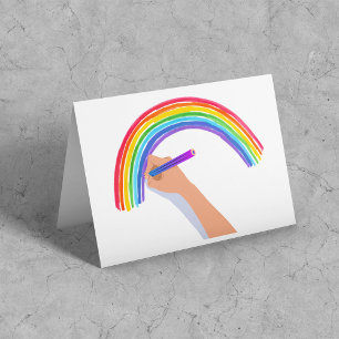 Drawing A Rainbow Card