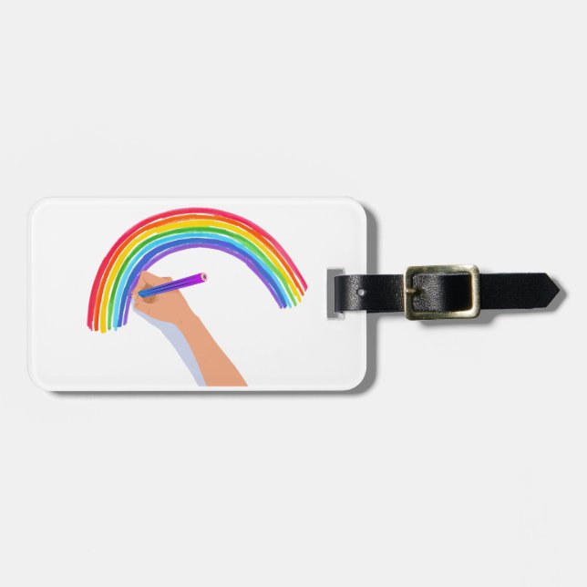 Drawing A Rainbow Luggage Tag (Front Horizontal)