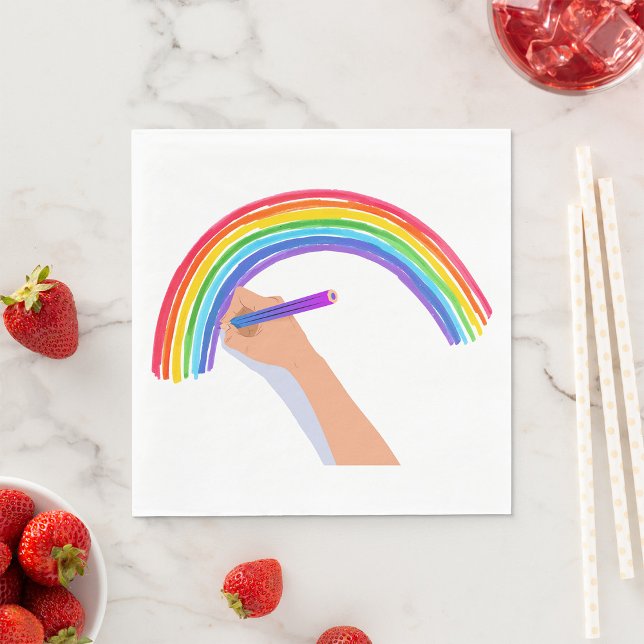Drawing A Rainbow Napkin (Creator Uploaded)