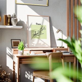 Drawing an olive branch poster