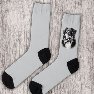 Drawing Australian Shepherd Socks