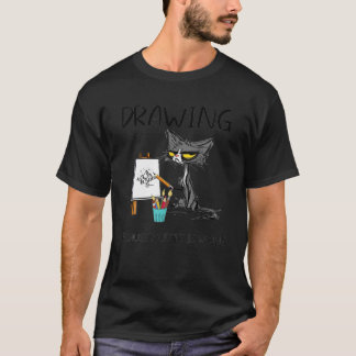 Drawing Because Murder Is Wrong Cat Drawing T-Shirt