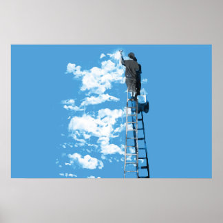 drawing blue sky fine arts poster