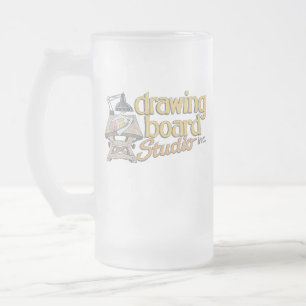 DRAWING BOARD STUDIO  FROSTED GLASS BEER MUG