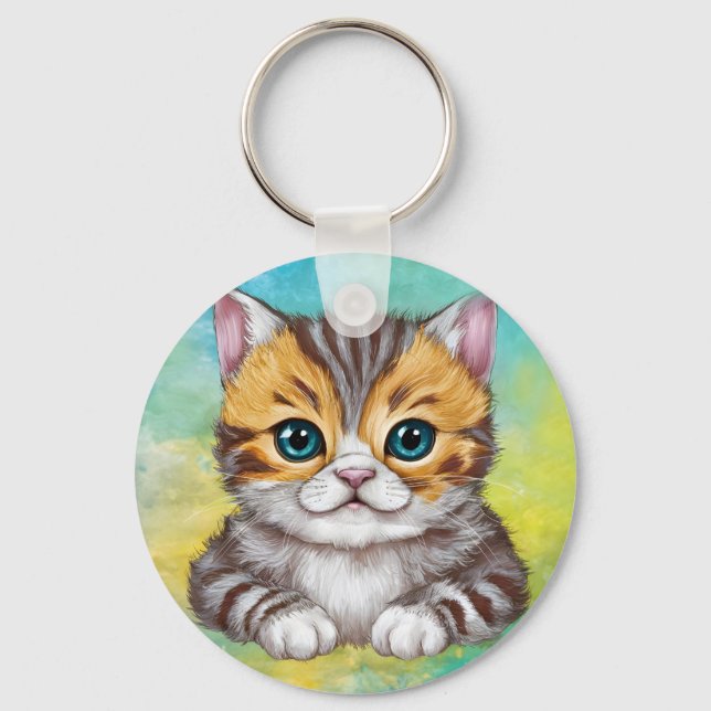 Drawing Cat Key Ring (Front)
